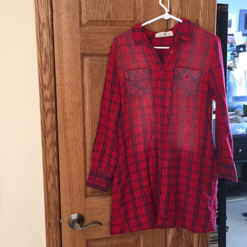 Native Chic Flannel Shirt Dress